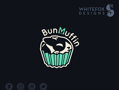 BunMuffin Logo branding bunny cute logo muffin vector