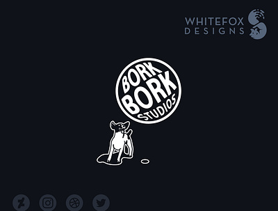 Bork Bork Studios Logo branding cute design dog logo vector