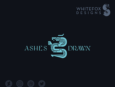 Ashes Drawn Logo branding design dragon fantasy logo vector