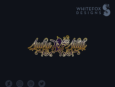 Audra Ailith Logo branding design fantasy logo nature unicorn vector