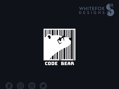 Code Bear Logo bear branding code codebar design logo nature vector