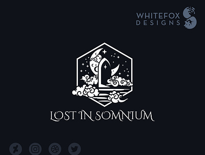 Lost In Somnium branding design door dreams fantasy graphic design identity design logo portal vector