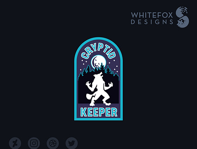 Cryptid Keeper badge branding criptid design graphic design identity design logo monster skinwalker vector werewolf