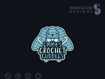 Emmy's Crochet Cuddles branding bunny crochet cute design graphic design identity design logo vector