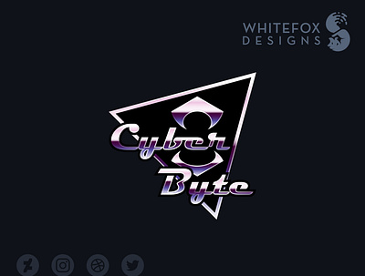 Cyber Byte 80s branding design fangs graphic design logo vector