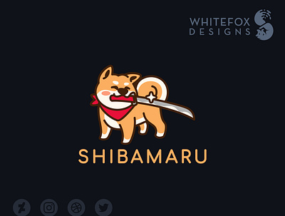 SHIBAMARU branding dog logo shibainu sword