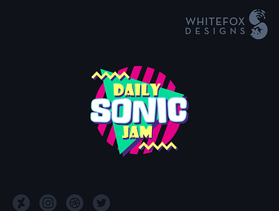 Daily Sonic Jam 90s branding logo music sonic sound