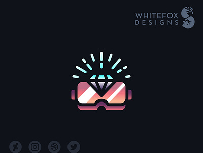 Ruxandra GP branding diamond gem glasses logo vector vr