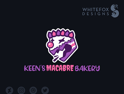 Keens Macabre Bakery bakery branding cake clown design logo macabre vector