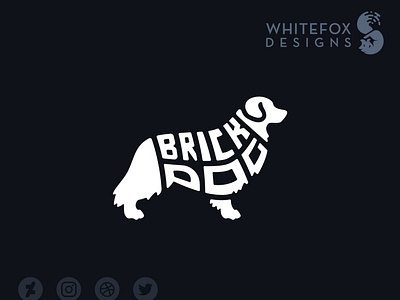 Brick Dog branding canine design dog logo vector