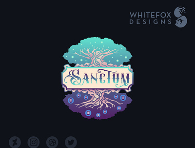 Sanctum branding design fantasy logo nature tree vector