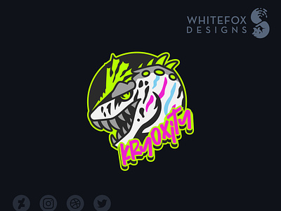 Kryoxity branding design dinosaur logo vector wild