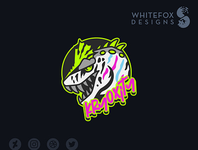 Kryoxity branding design dinosaur logo vector wild