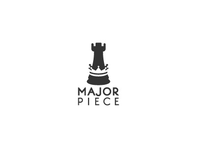 Major Piece Logo chess crown piece rook