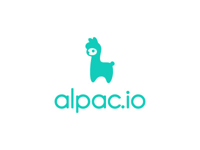 Alpac.Io Logo alpaca animal app cute funny logo minimalistic wild