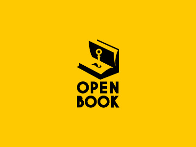 Open Book Logo book discovery key keyhole logo open secret