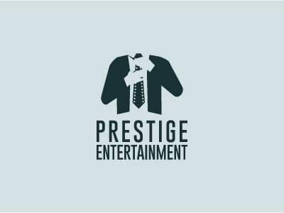 Prestige Entertainment Logo entertainment film logo prestige suit tie