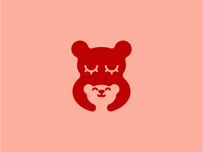 Mom Bear Design baby bear cub cute design logo love mom