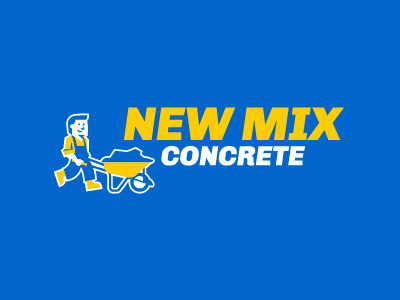 New Mix Concrete building concrete construction design logo mix work