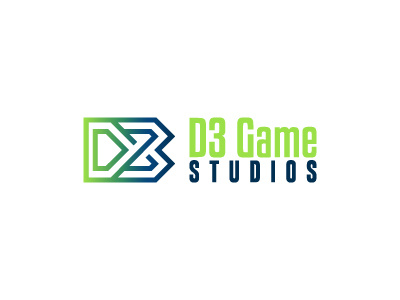 D3 Games Studio 3 d logo monogram