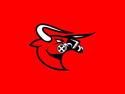 Strah bull esports gasmask logo sports videogames