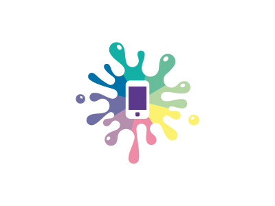 Popcases case cellphone colorful logo paint splat
