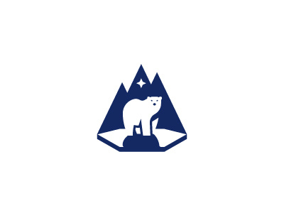 North Pole Logo cold ice iceberg mountains north polar bear snow start