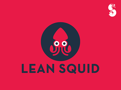 Lean Squid Logo cute design funny logo squid tentacles