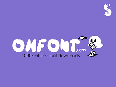 Ohfont Logo cute fonts funny ghost logo typography
