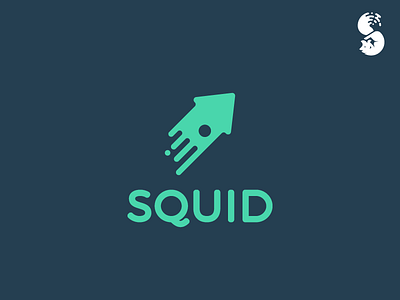 Squid Logo cute logo minimalist design nature squid tentacles
