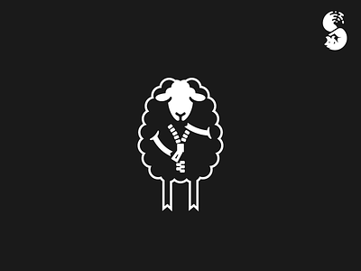 Black Sheep Logo black cute funny sheep zip