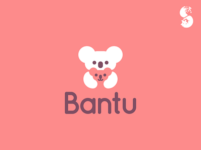 Bantu Logo baby cute koala mom nature