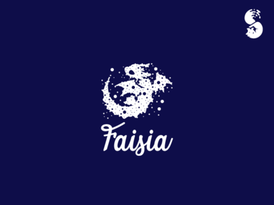 Faisia Logo cute dragon fantasy logo space stars