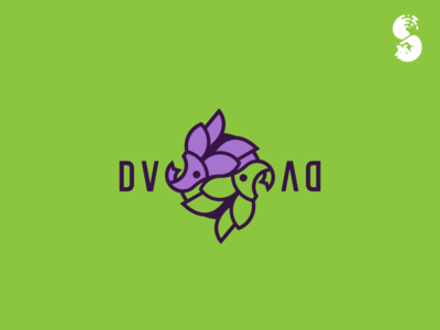 Dv Logo beetle scarab duality yinyang nature cute logo