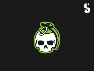 Grenade Skull Logo explosive grenade logo skull wild