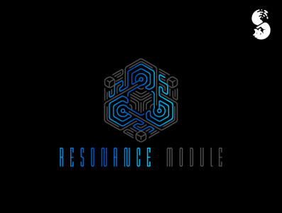 Resonance Module Logo cube logo module resonance sound sound waves vector