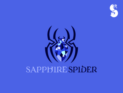 sapphire spider Logo insect jewel logo nature rock sapphire spider stone