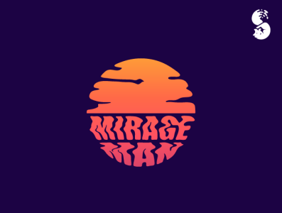 Mirage Man Logo branding desert heat identity design logo mirage sun sunset