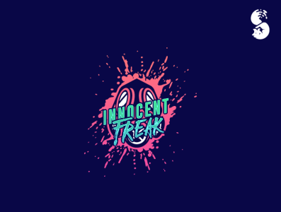 Innocent Freak Logo cool design freak gasmask logo splatter vaporwave vector