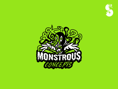 Monstrous Concepts Logo eyes horror logo monster tentacles terror vector