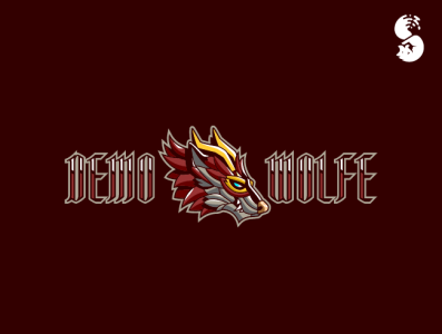 Demo Wolfe Logo demon fantasy logo logo design monster vector wolf wolf logo