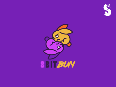 8BITBUN Logo bunny cute duality funny logo logo design yinyang