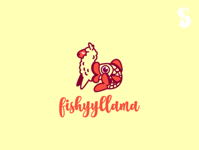 fishyyllama Logo branding cute design fish identitydesign llama logo nature whimsical