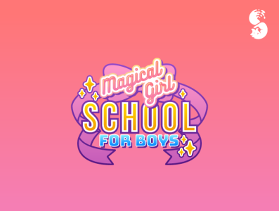 Magical Girl School for Boys Logo branding cute design fantasy logo magic magical girl show vector