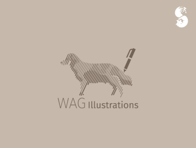 WAG Illustrations Logo branding cute dog logo vector