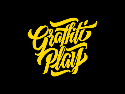 Graffiti Play calligraphy graffiti letterin logo type