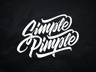 Simple Pimple brush brushtype calligraphy font handlettering inspiration lettering logo logodesign type typography