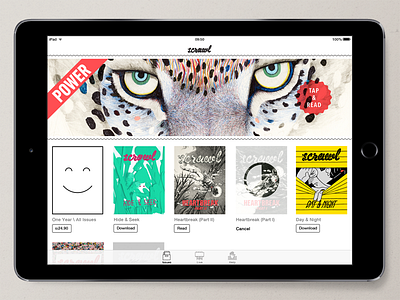 Scrawl Magazine comics illustration interactive magazine ui