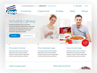 SmartFood: low-calorie healthy food axure css development growth hacking html5 information architecture mobile rwd ui design ux web design