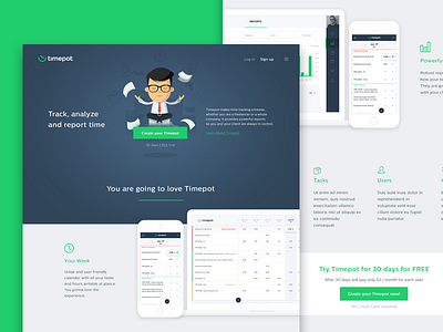 🕗  Timepot - landing page